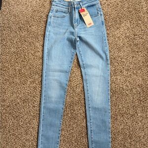 Levi's Women's Sky Blue Skinny Co 721 High Rise Skinny 24W 30 L nwt